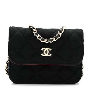 Chanel Jersey Quilted Micro Mini Flap #250315C18B